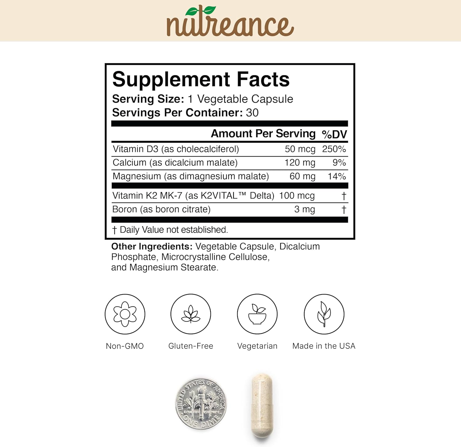 Calciven Natural Bone Support Supplement – 30 Vegetarian Capsules | Calcium, Vitamin D3 & Bone Strength Formula