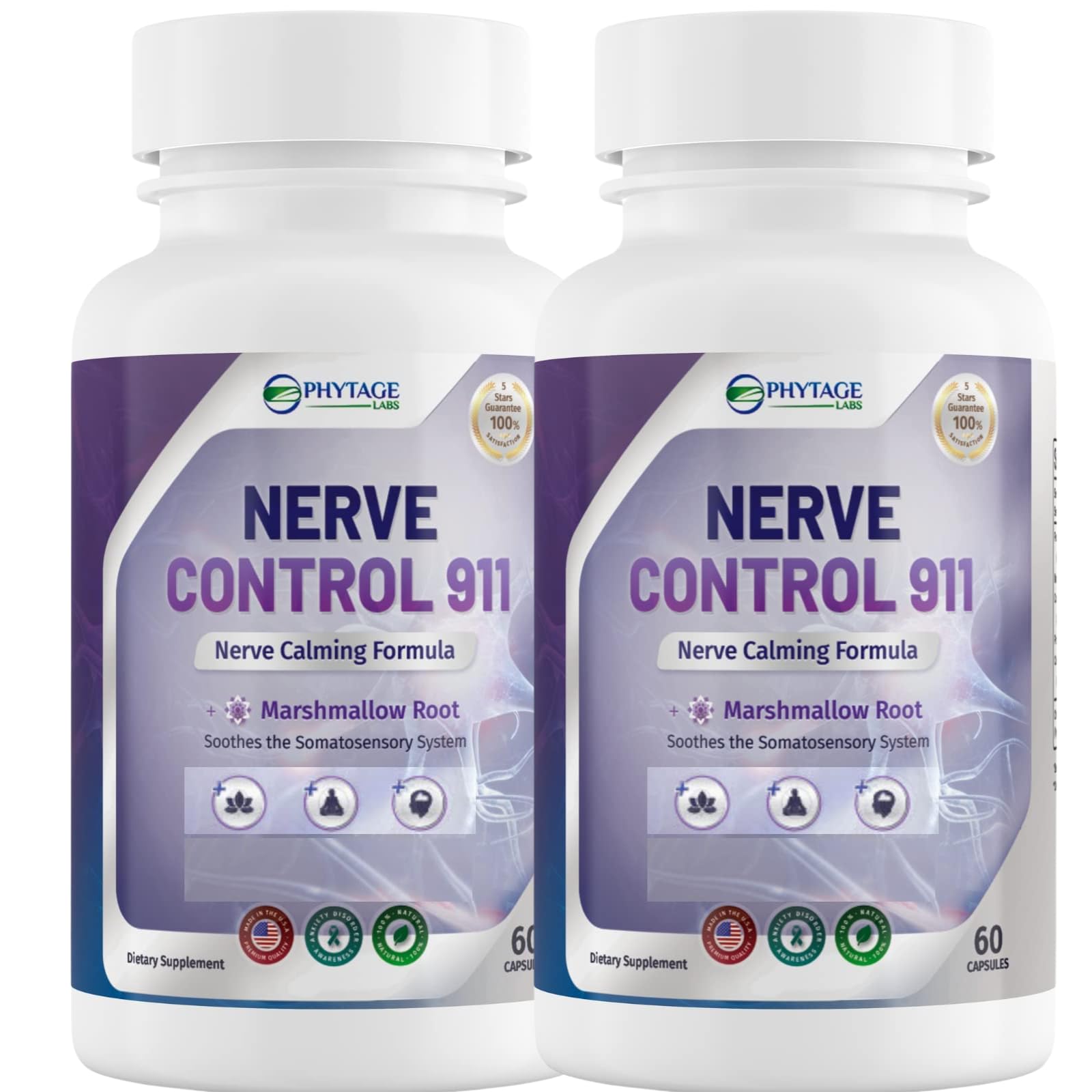 Nerve Control 911 – Natural Plant-Based Nerve Health Supplement (60 Capsules)