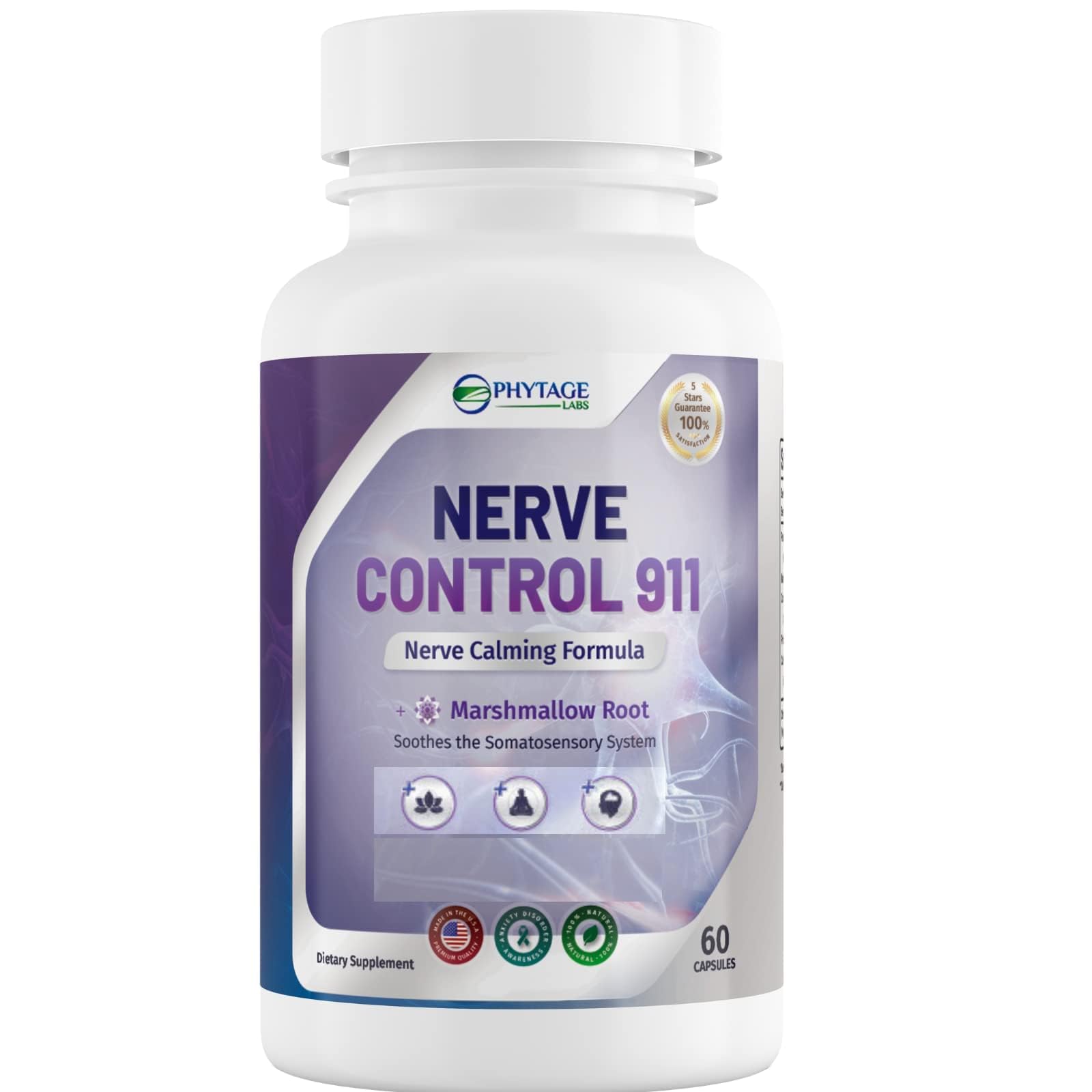 Nerve Control 911 – Natural Plant-Based Nerve Health Supplement (60 Capsules)