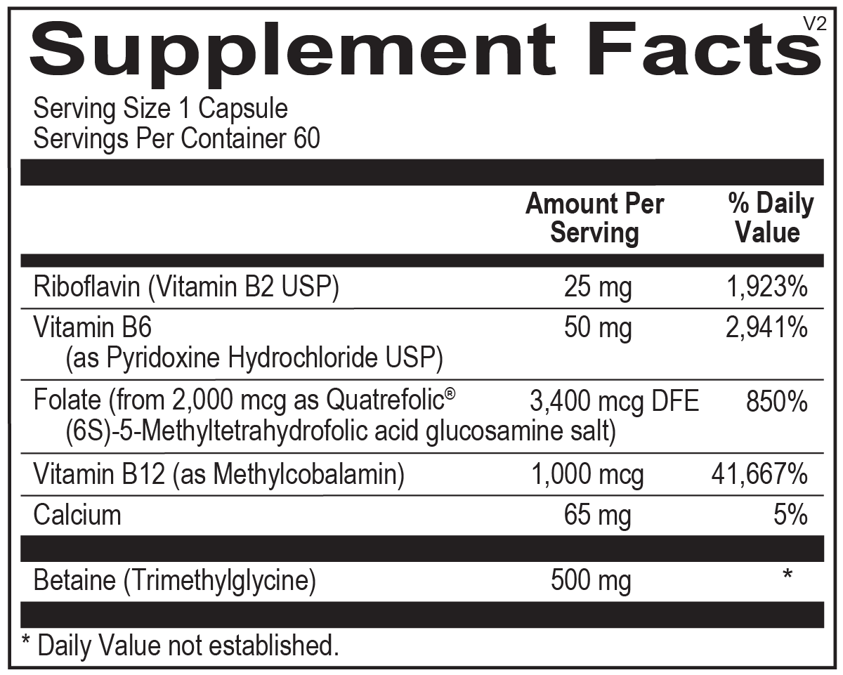 Methylation Support Supplement for Cellular Health, Energy Production & Nutritional Balance | Advanced Wellness Formula Capsules (60 Count)